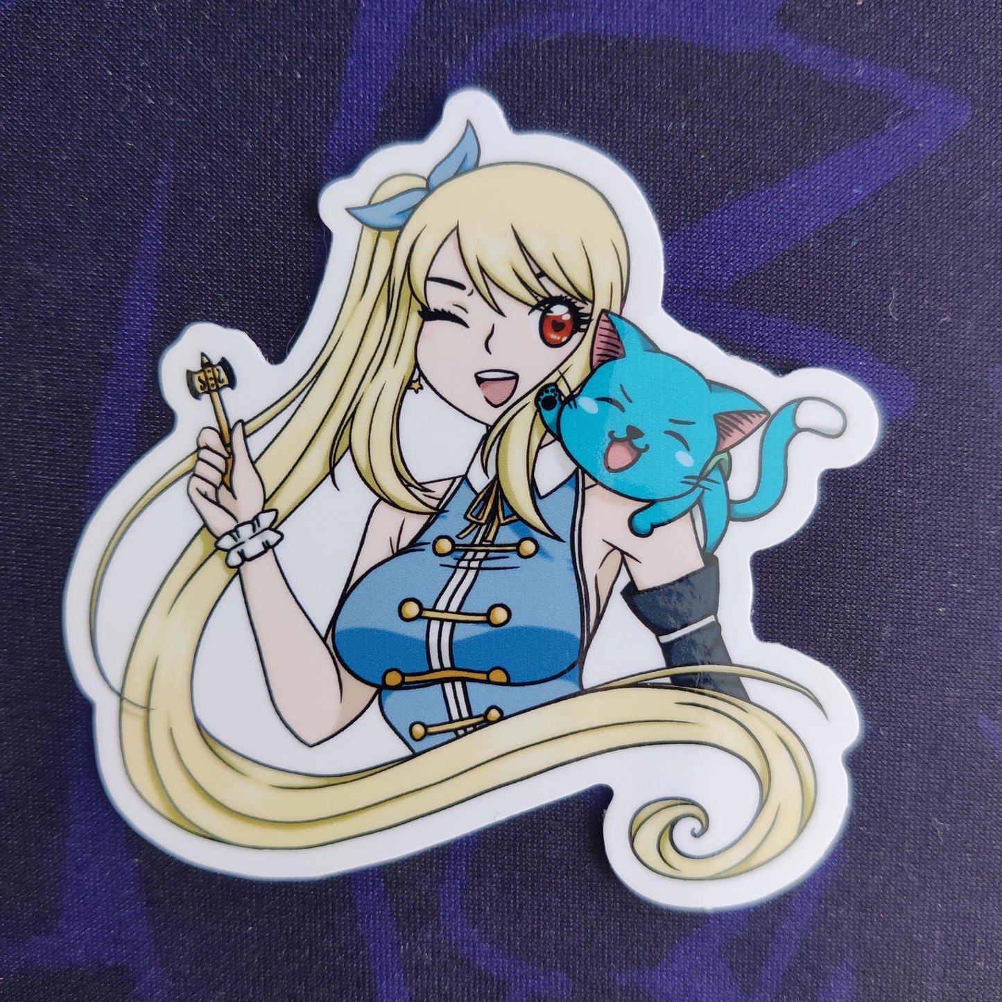 Lucy Heartfilia Happy Fairy Tail Waterproof Sticker
