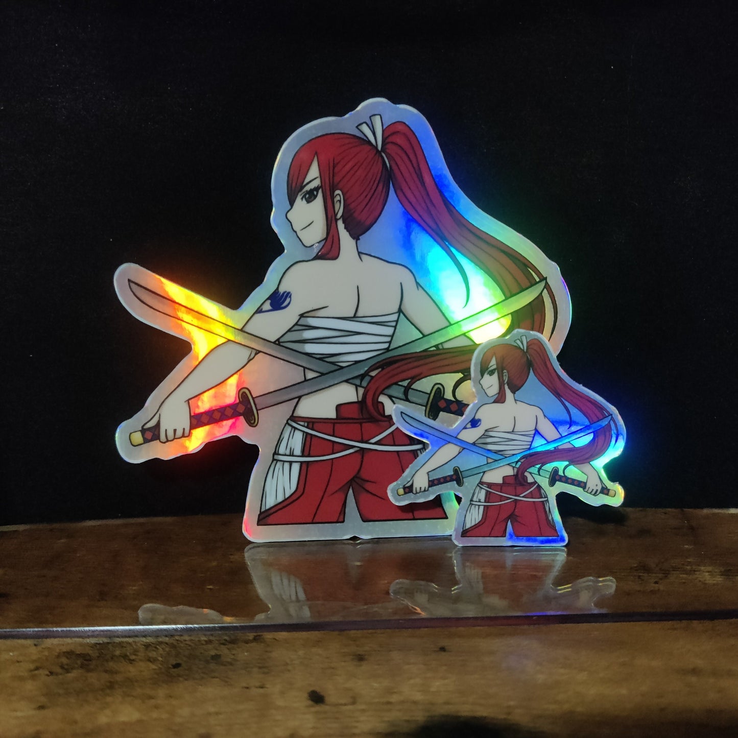 Erza Scarlet Holographic Waterproof Sticker