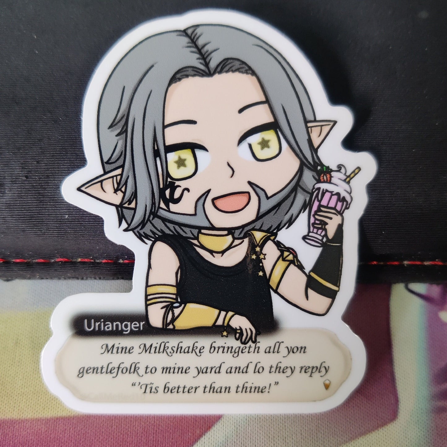 FFXIV Urianger Milkshakes Waterproof Vinyl Sticker