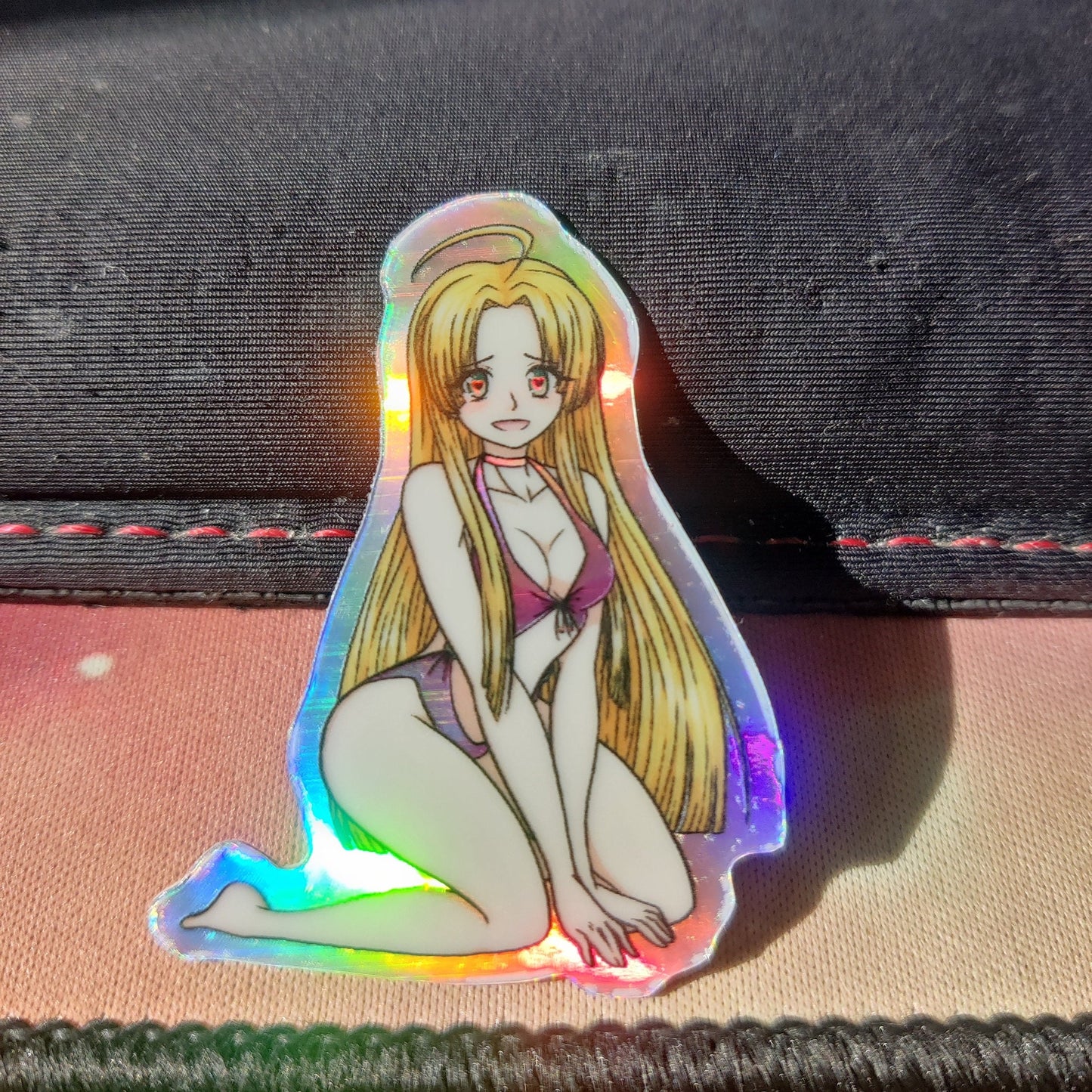 Highschool DxD Asia Argento School Uniform and Swimsuit Holographic Waterproof Sticker