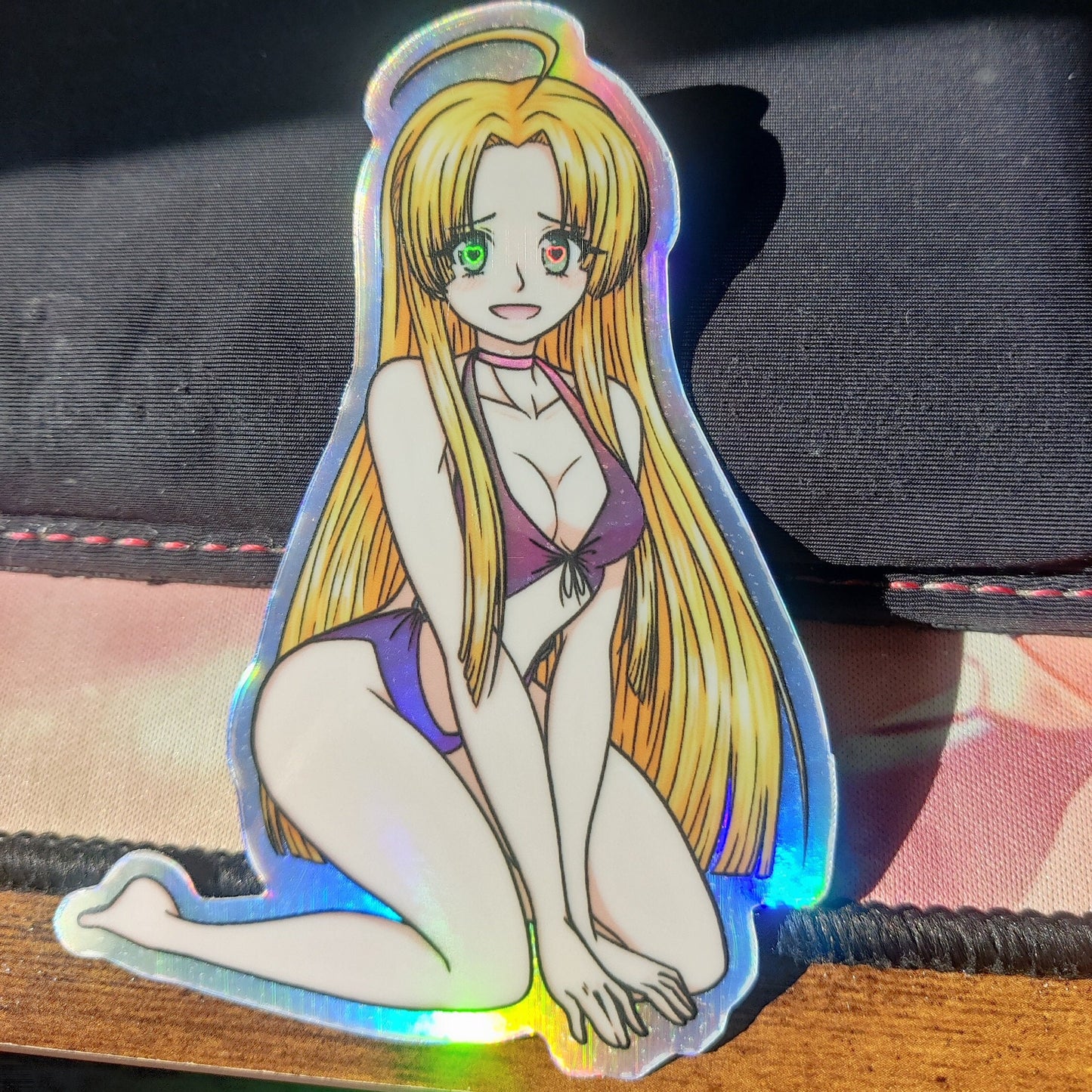 Highschool DxD Asia Argento School Uniform and Swimsuit Holographic Waterproof Sticker