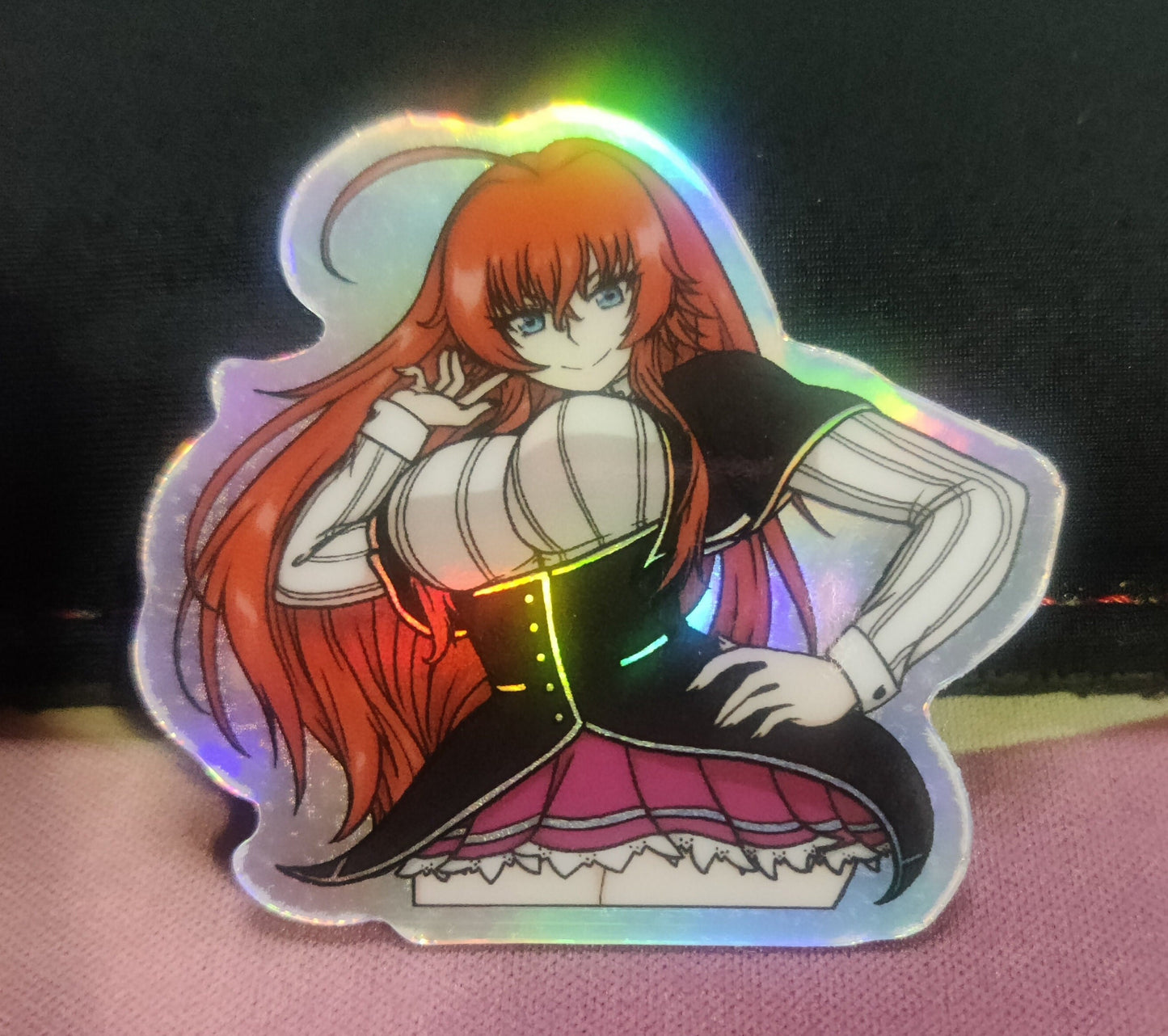Highschool DxD Rias Gremory School Uniform and Swimsuit Holographic Waterproof Sticker