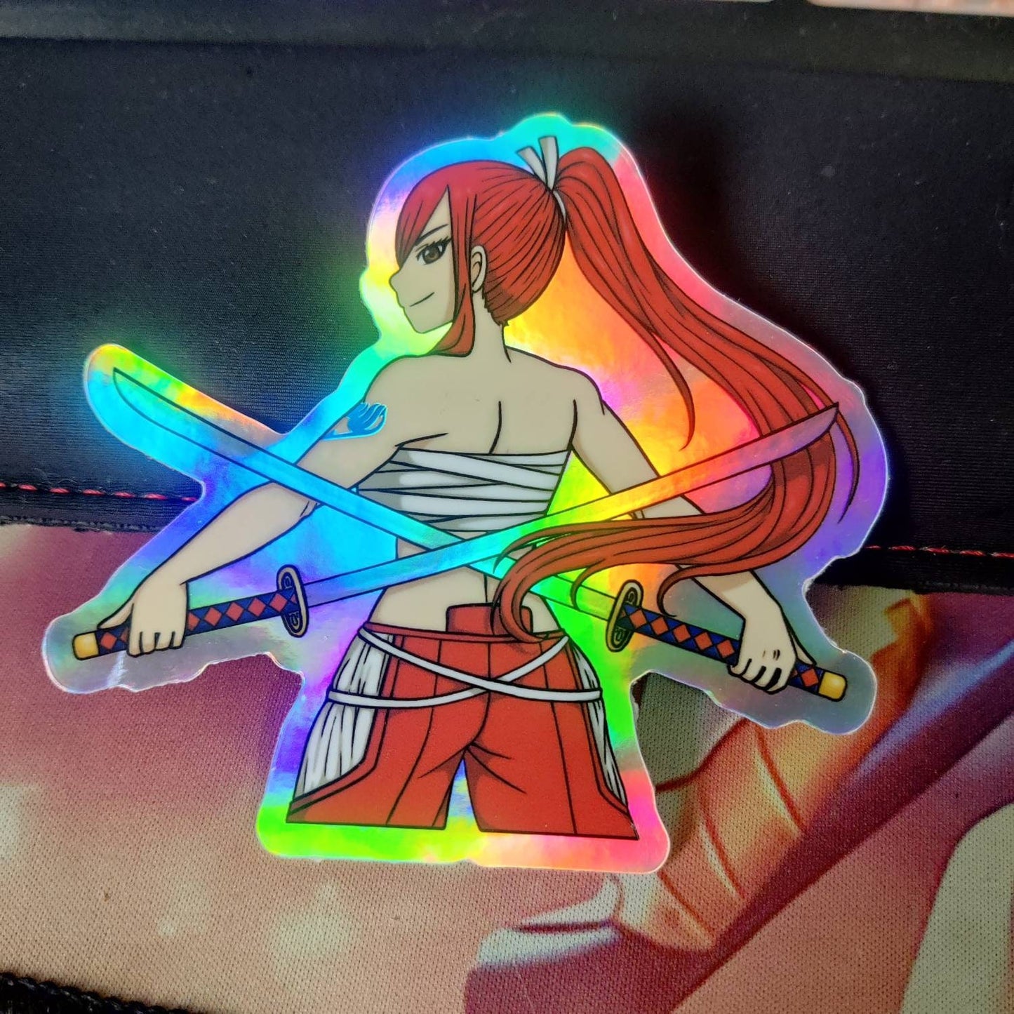 Erza Scarlet Holographic Waterproof Sticker
