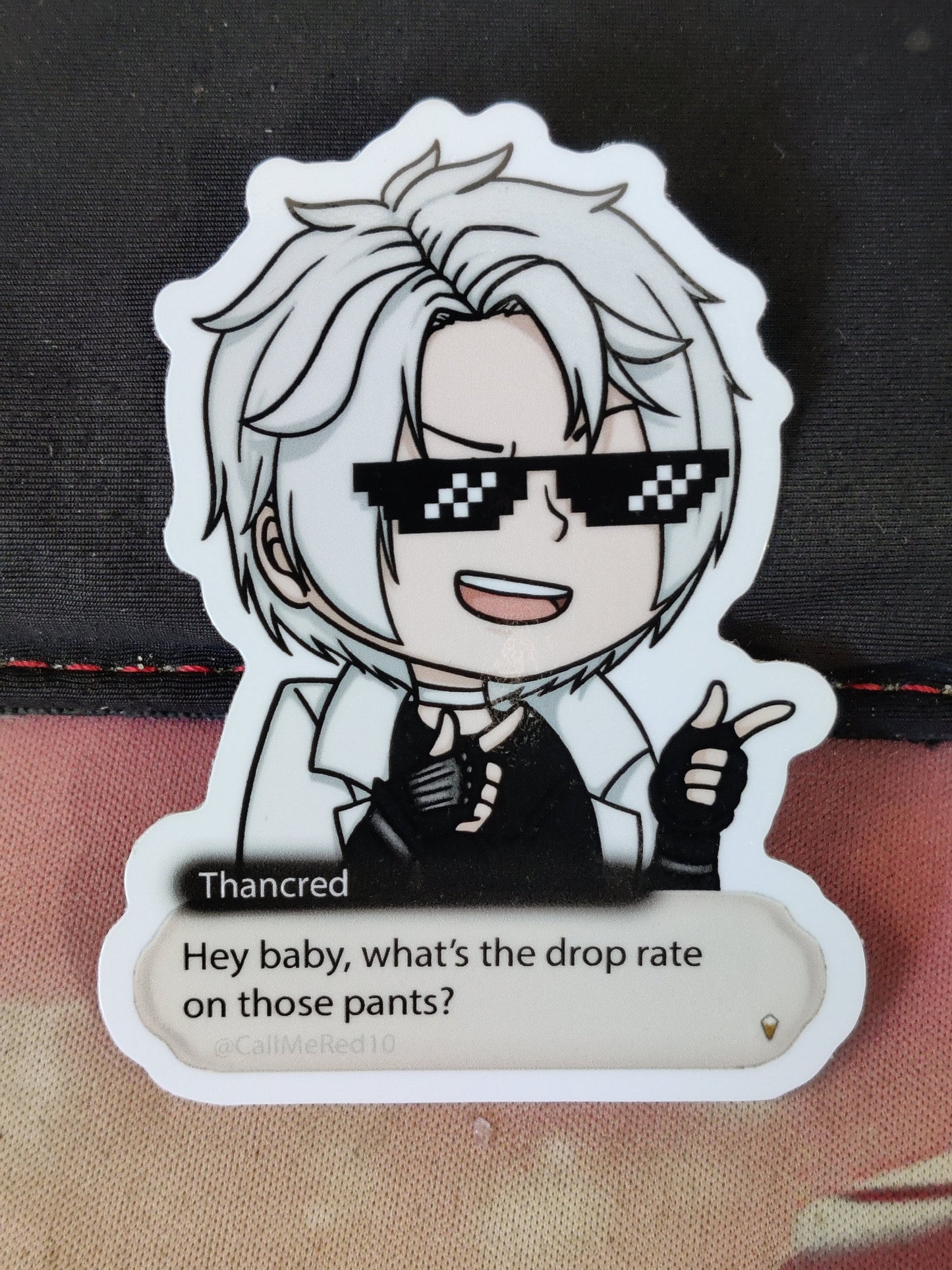 FFXIV Thancred Waters "Pants Drop Rate" Waterproof Vinyl Sticker
