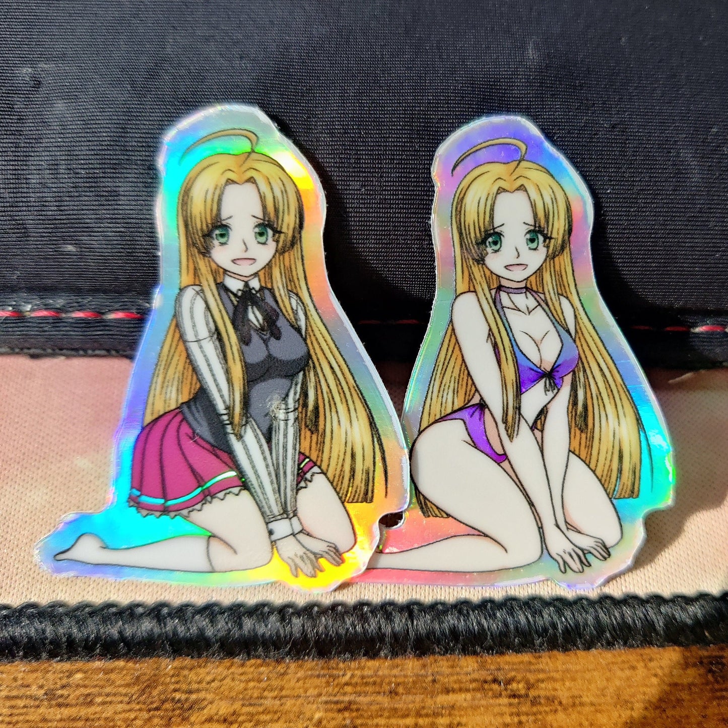 Highschool DxD Asia Argento School Uniform and Swimsuit Holographic Waterproof Sticker